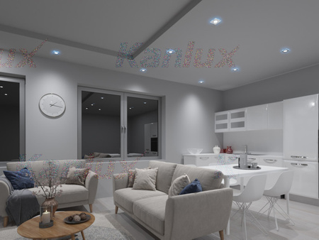 SOREN GU10 Halogen-Deckenleuchte beleuchtet blau Kanlux-Farbe