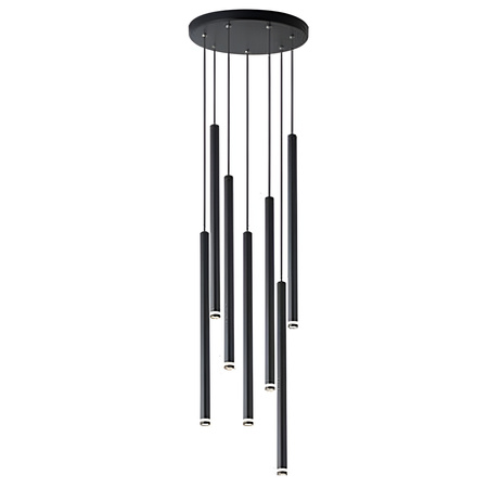 PIERO 7xG9 Decke Pendelleuchte Verstellbar Schwarz Rund MASTERLED