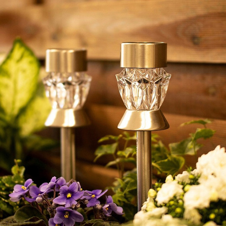 LED-Solar-Gartenlampe eingebettetes CRYSTAL RGB