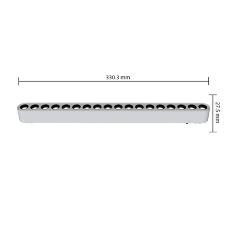 LED-Leuchte für magnetische Stromschienen Plug-in 16W 1120lm 4000K Neutral CRI90 24° 48V Weiß Luxo Masterled