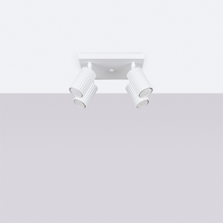 Tuba Spot Reflektor Deckenleuchte 4x GU10 Weiß Carbon Deep Space SL.1545 Sollux