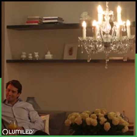 LED-Lampe E14 Kerze B35 10W = 75W 1100lm 3000K Warm 180° LUMILED