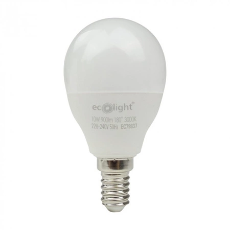 LED-Glühbirne P45 E14 10W 900lm 3000K Warm Ecolight