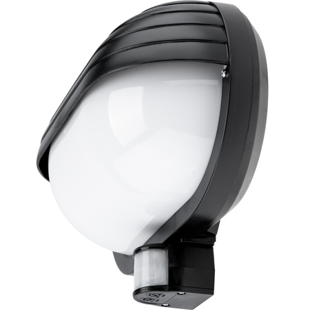 FRODA Gartenwandleuchte E27 IP44 mit PIR-Sensor Schwarz