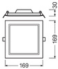 Einbau-LED-Panel 12W 3000K DOWNLIGHT Slim SQ155 LEDVANCE quadratisch