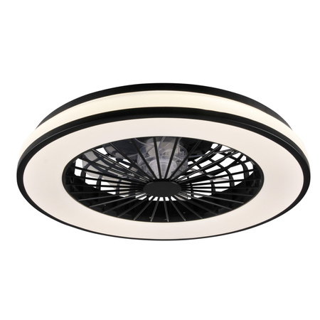 LED Plafond Deckenleuchte mit Lüfter 48W 5300lm CCT 120° Weiß Schwarz Dimmbar Kenia Sanico Goldlux