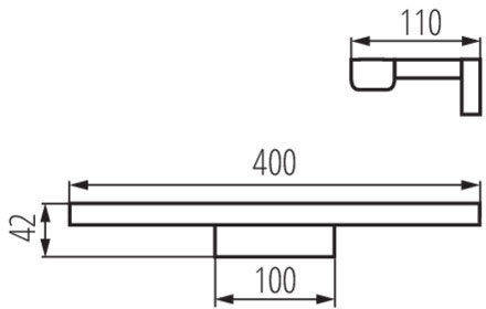 Wandleuchte Wandleuchte 40 cm ASTEN LED 8W 450lm 4000 K Neutral IP44 Kanlux