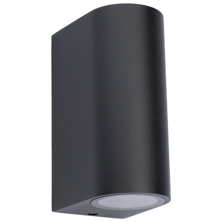 Wandleuchte Außen 2x GU10, Garten-Wandleuchte Schwarz ALLIUM LUMILED