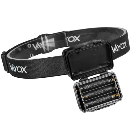 Wiederaufladbare Kopftaschenlampe 100lm LED + 2x LED VA0178 VAYOX