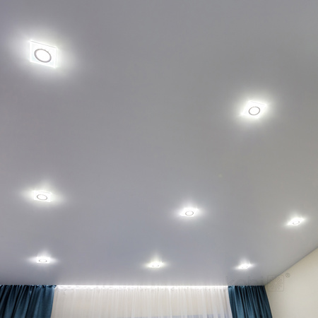 Flush-mounted GU10 Halogen Einbaustrahler Transparent Quadratisch Kobi