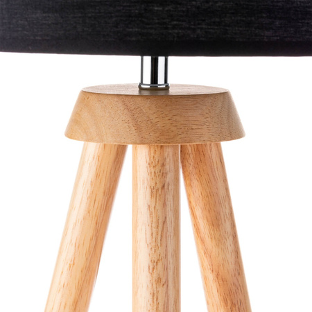 Stehlampe Tischlampe E27, Tripod mit Schirm Schwarz Höhenverstellbar CLARA LUMILED