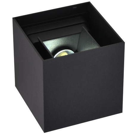 LED-Fassadenwandleuchte Schwarz G9 Außenleuchte oben/unten mit verstellbarem Leuchtwinkel KIOTO GOLDLUX (Polux) + LED-Leuchtmittel G9 5W 6500K Cold Lumiled