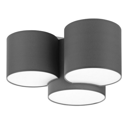 Deckenleuchte MONA GRAY Deckenaufbauleuchten Tuba Weiß Graphit Modern 3xE27 4392 TK Lighting