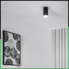 LED-Reflektor-Deckenleuchte Spot Tuba GU10 IP44 ADERO Schwarz Lumiled