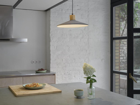 Dekorative Decke Pendelleuchte E27 Überhang Grau Braun Beton Dekor Ledvance