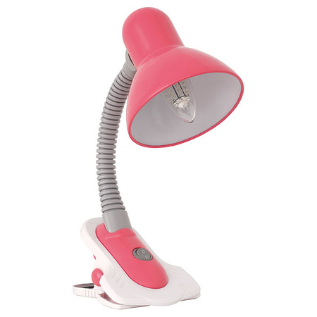 Schreibtischlampe für LED E27 SUZI HR-60-PK rosa MIT CLIP Kanlux