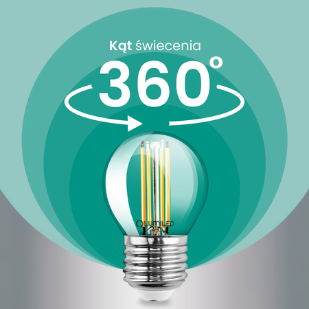 LED-Lampe E27 Kugel P45 2,2W 470lm = 40W 4000K neutralweiß 360° Filament Energieklasse A LUMILED