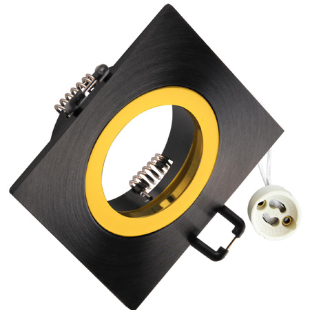 Spot GU10 Schwarz FEBE Sanico Goldlux Einbaustrahler Leuchte