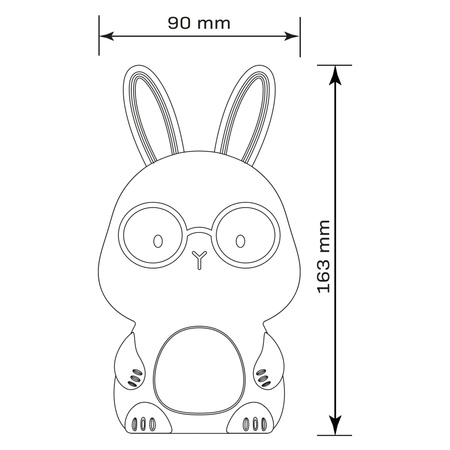 LED Kaninchen Dekorative Lampe 1W 3000K RGBW Weiß Rosa Dimmbar Flora Sanico Goldlux