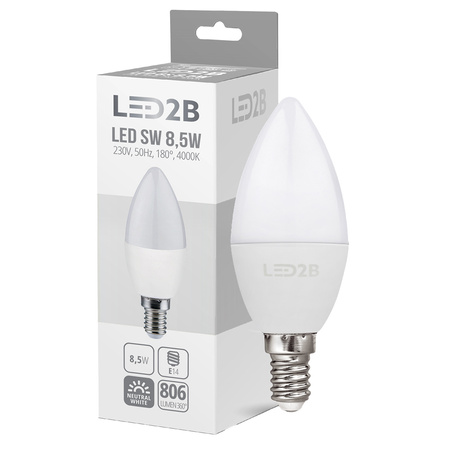 LED-Lampe E14 Ball 9W 806lm 4000K Neutral 180° LED2B Kobi