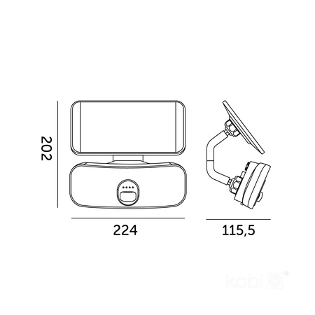 Solar Flutlicht Led Reflektor 13W IP65 4000K Außenlampe Kobi