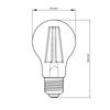 LED-Lampe E27 A60 9W = 75W 1055lm 2700K Warm Filament Dimmbar TOSHIBA