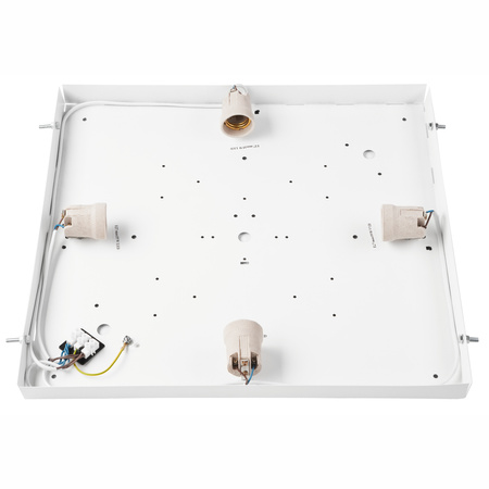 Plafond LED-Deckenleuchte SANTIAGO 4xE27 Quadratisch Eiche LD-PD-9.6 Lamkur