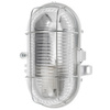 LED E27 CHANNEL Garagenleuchte Oval 100W Raster Metall IP44 Weiß KOBI