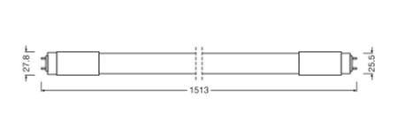 LED-Leuchtstoffröhre G13 T8 23W 3700lm 4000K Neutral 190° 150cm Ledvance