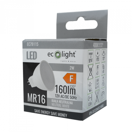 LED-Reflektor MR16 GU5.3 2W 160lm 4000K neutralweiß 12V Ecolight