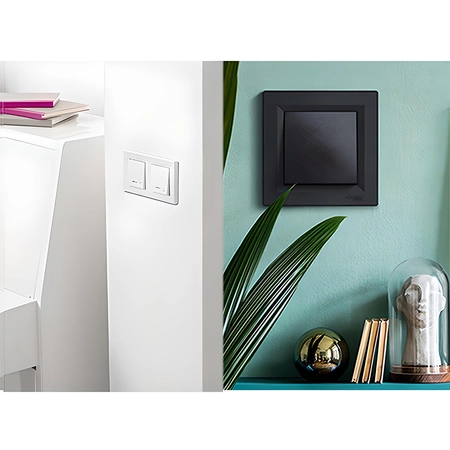 Druckknopf-Lichtschalter einzelner einpoliger Schalter SCHNEIDER ASFORA