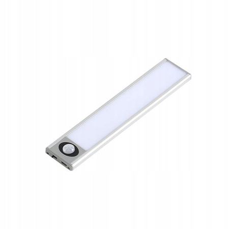 LED-Unterschrankleuchte Möbelleiste 1W 4500K 20cm mit Bewegungsmelder Silber