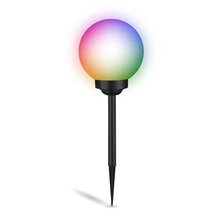 LED ATRIS Solar Gartenlampe angetrieben oberirdisch weiße Kugel 15cm RGB LUMILED