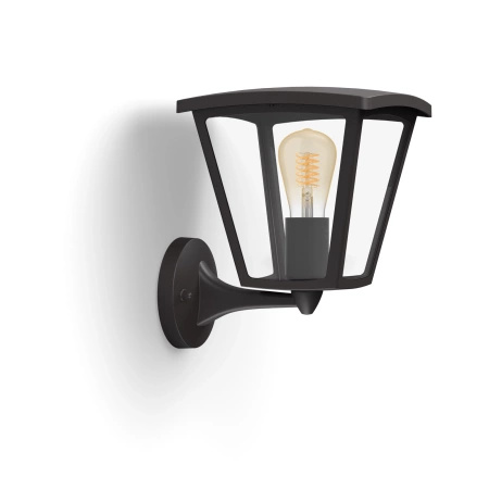 INARA E27 IP44 LED-Fassadenlaterne Gartenlampe Schwarz PHILIPS HUE