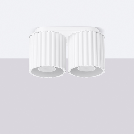 Aufputzleuchte 2x GU10 Aluminium Weiß Aura Deep Space SL.1780 Sollux