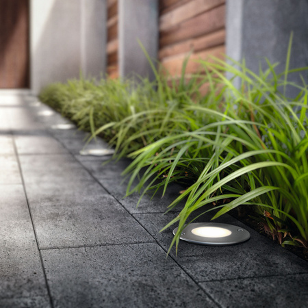 LED-Gartenlampe Bodenmontage MOSS myGarden 3W 2700K IP67 Rund Silber PHILIPS