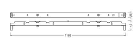 Panel Linear Streifen G5 Aufputz Weiß 116.8x2.5cm Industriell Linear Ledvance