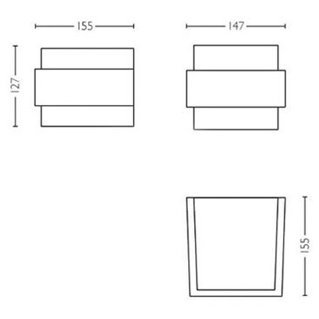 Gartenleuchte LED-Wandleuchte SHOVEL myGarden E27 IP44 Oben-Unten Weiß und Silber PHILIPS