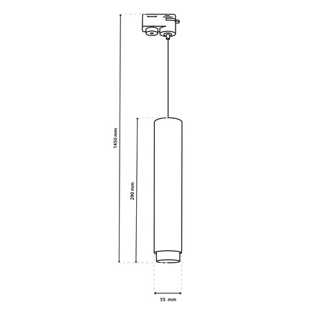 Hängelampe 29cm Reflektor GU10 LED ELIGIS Schwarz LUMILED