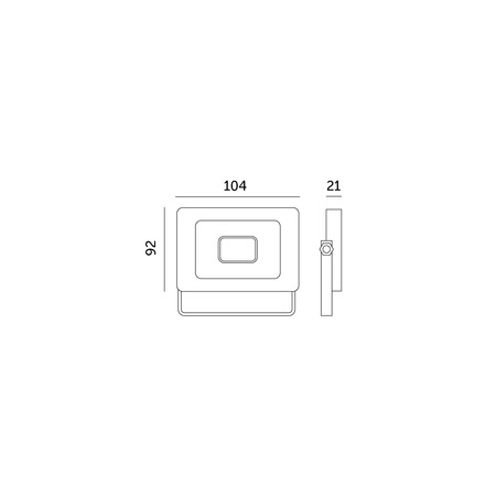 LED-Flutlicht Halogen 10W 735lm 4000K IP65 Schwarz Lampe LED2B MH RED Kobi