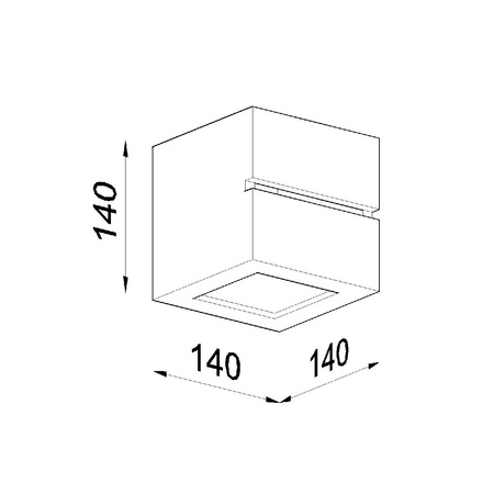 Wandleuchte Wandleuchte LEO LINE E27 Up-Down Ceramic Cube Modern Weiß SOLLUX