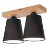 LULA Deckenleuchte 2xE27 Eiche Schwarz LM-2.200 Lamkur