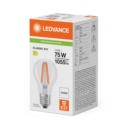 LED Lampen A60 E27 7.5W = 75W 1055lm 4000K Neutralweiß FILAMENT LEDVANCE