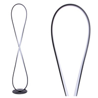 LED Stehleuchte Stehend 32W 3800lm 4000K Neutral Schwarz INFINITO Sanico Goldlux