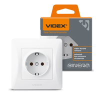 Kontakt 16A Unterputz-Einzelsteckdose Weiß BINERA VIDEX