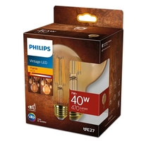 Globe E27 G95 LED Lampen 7W = 40W 470lm 1800K Warm Filament Amber PHILIPS