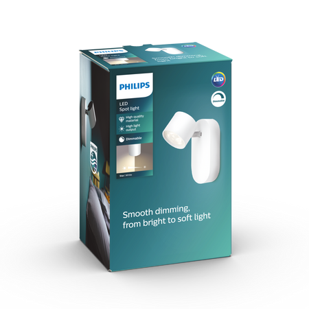 LED STAR Deckenleuchte 4.5W 2700K Dimmbarer Reflektor Leuchte Beweglich Weiß PHILIPS