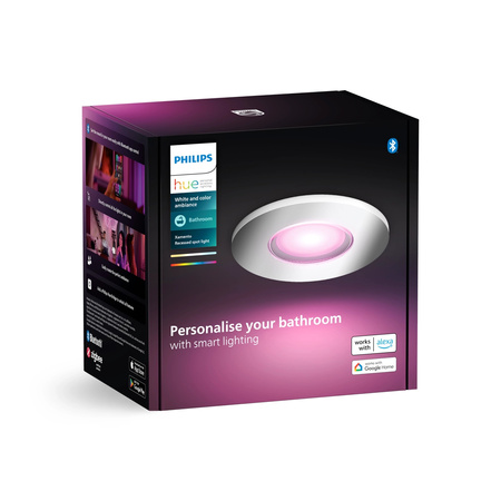 LED Xamento 4.2W IP44 CCT RGB Round PHILIPS HUE Bluetooth Badezimmer-Einbauleuchte