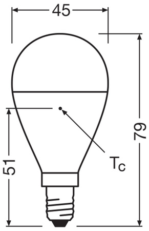 LED Lampen P45 E14 6.5W = 60W 806lm 2700K Warmweiß LEDVANCE