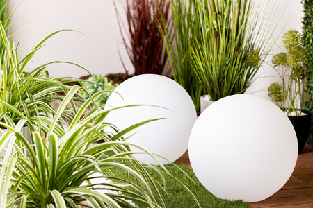 Gartenkugel SOLARLAMPE für den Garten TERRESTRISCHE LED RGB 30cm + Fernbedienung